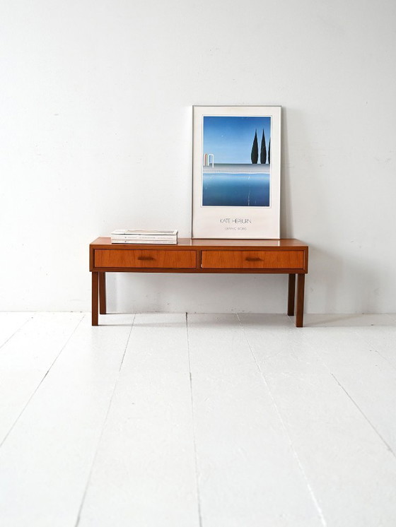 Image 1 of Mobiletto basso da ingresso scandinavo in teak, anni '60