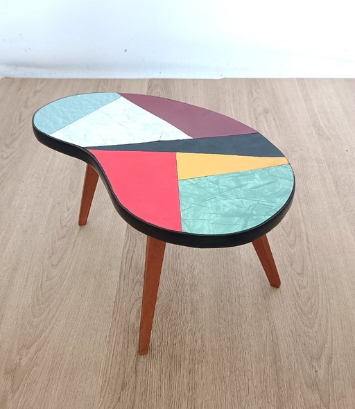Table d'appoint multicolore des années 1950