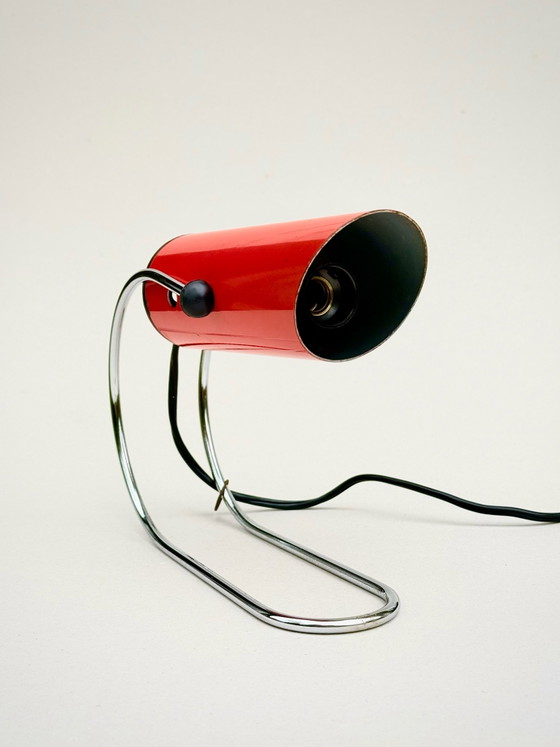 Vintage Space Age "Tube" Table lamp – 1960s/1970s – Arredoluce / Lightolier, Chrome, Metal (photo 8 of 15)