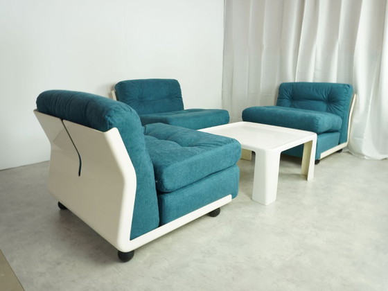 Image 1 of Ensemble fauteuil et table basse Amanta de Mario Bellini, design vintage années 60