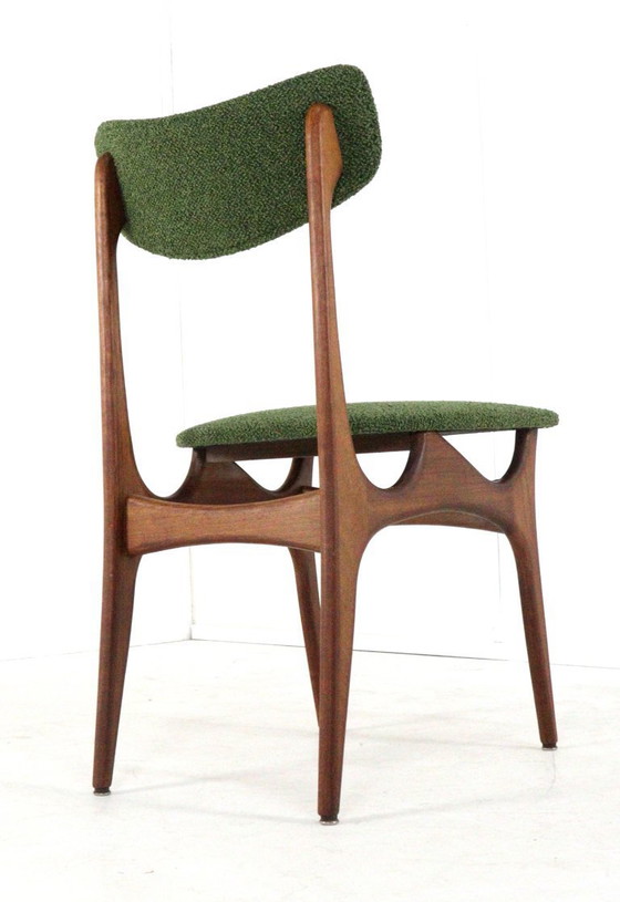 Image 1 of Set 4 vintage eetkamerstoelen stoelen gestoffeerd