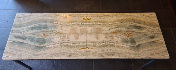 Image 1 of Onyx Marble Coffee Table Mid - Century