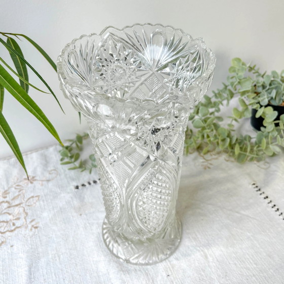 Vintage glass vase with geometric pattern – Geometrisch (photo 10 of 13)