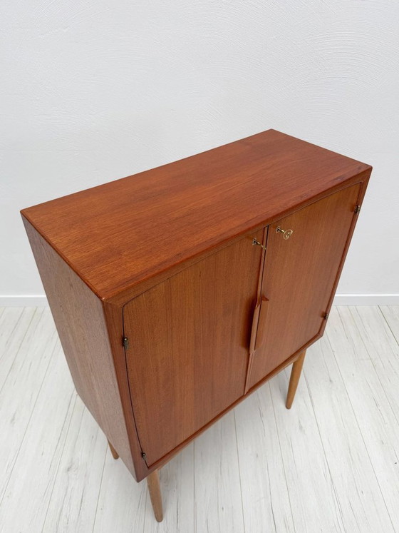 Image 1 of Vintage Torbjørn Afdal 'Bacchus' Teakhouten barkast voor Mellemstrand Møbelfabrik, Noorwegen, jaren 50