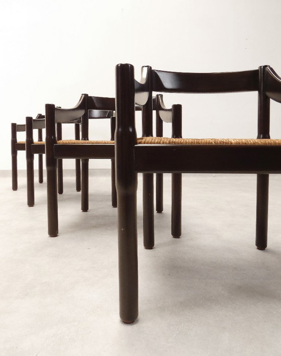 Sillas Cassina Carimate - ratán marrón – Sillas de comedor, Wicker, Vintage (photo 13 of 29)