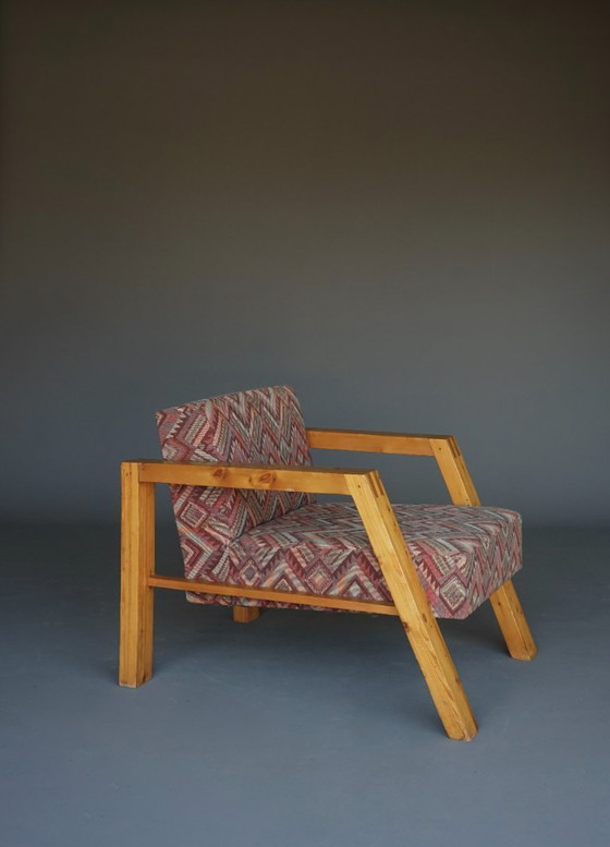 Image 1 of Poltrona in pino olandese, anni '70