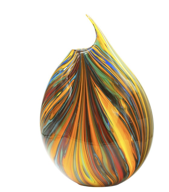 Image 1 of Multicolored Murano Glass Vase