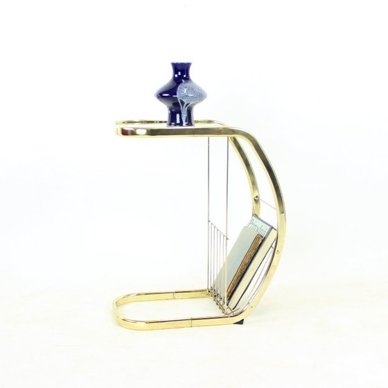 Bijzettafel uit 1970 van messing en glas, Italië – Metal, Klassiek (photo 8 of 9)
