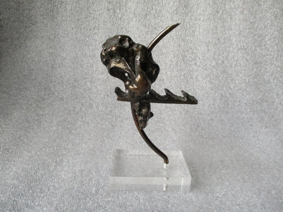 Image 1 of Sculpture en bronze, style abstrait et expressif, 15 cm.