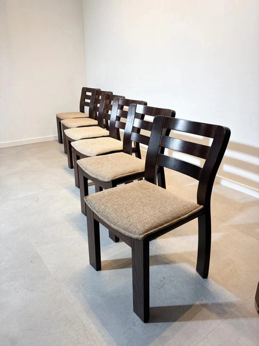 Conjunto de seis sillas “brutalistas” – eetkamerstoelen
