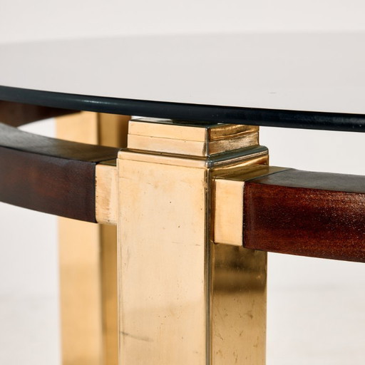 MK11546 Restored mahogany and brass dining table
