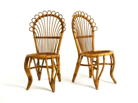 Image 1 of Dos preciosas sillas de bambú originales de Italia de los años 60
