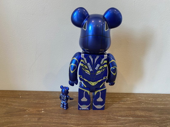 Image 1 of Bearbrick IRON MAN RESCUE SUIT Marvel AVENGERS ENDGAME versie 400% + 100% MEDICOM speelgoed 2023