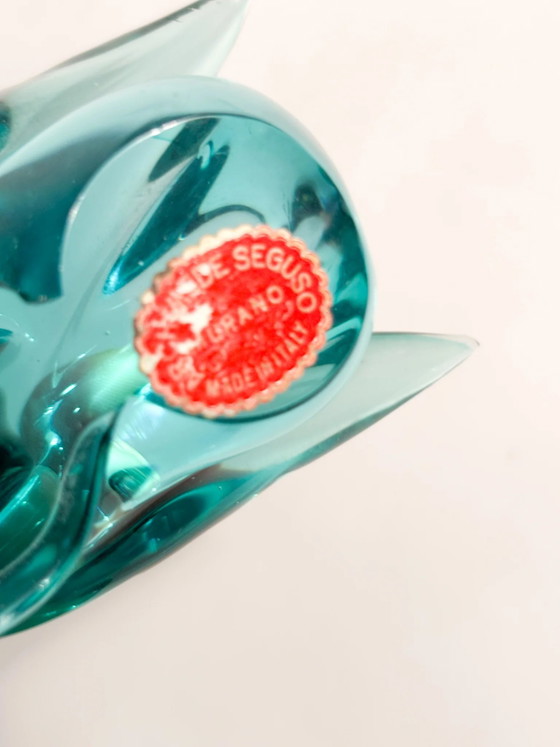 Green Murano Glass Duck Sculpture by Archimede Seguso 1950s (photo 4 of 6)
