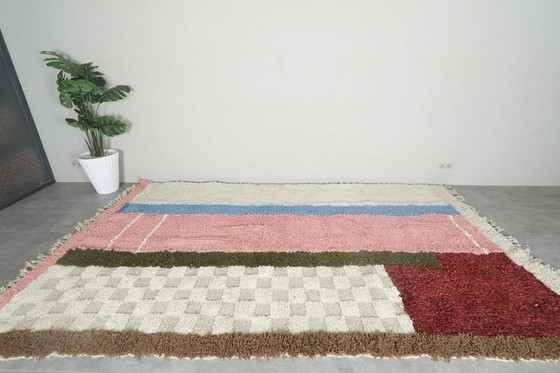 Image 1 of Autentico tappeto tradizionale marocchino Beni Ouraine con motivi colorati, 250/150 cm