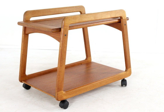Image 1 of Chariot Sika Mobler « Knebel » à plateau réversible, vintage danois