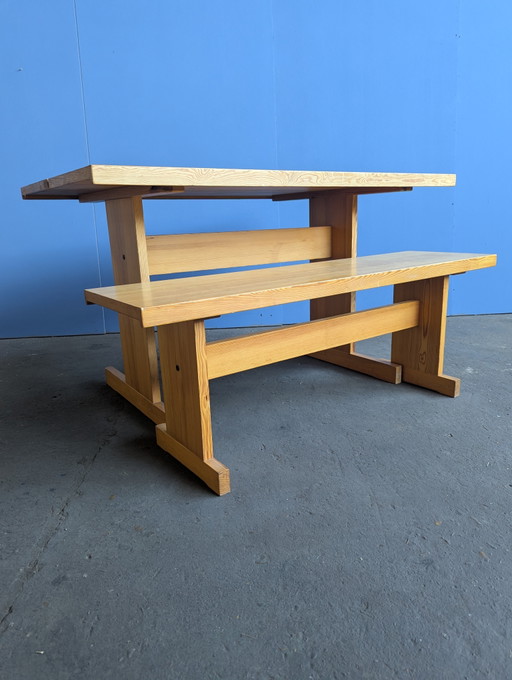 Ensemble de salle à manger vintage - Taapiovaara - table avec banc