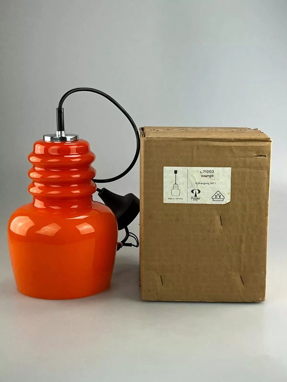 Image 1 of Lampada a sospensione Peill &amp; Putzler anni '60 e '70, lampada da soffitto in vetro, lampada di design spaziale