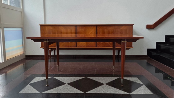 Image 1 of Mid-Century mahogany sideboard with extendable dining table