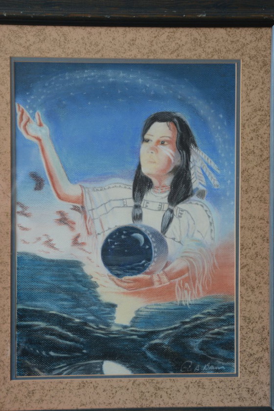 Image 1 of Krijt tekening van  Ann  Brown 