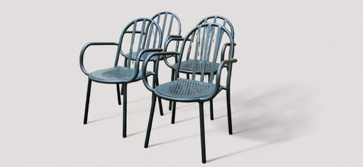4 Mallet Stevens garden armchairs (1886-1945)