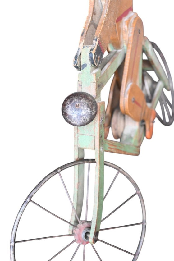 Image 1 of Jouet cycliste articulé - Art populaire belge, début du 20e siècle