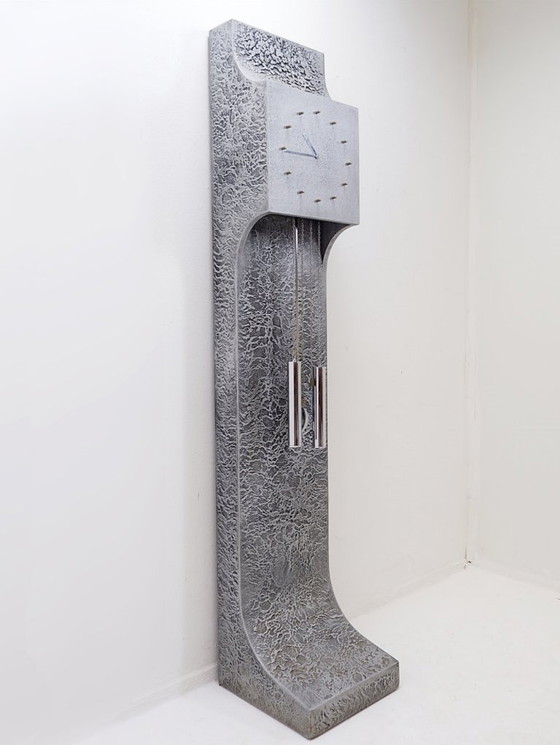 Image 1 of Vintage brutalistische staande klok, jaren 70