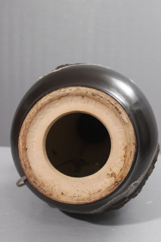 Image 1 of Grote dubbele lampvoet met opengewerkt ontwerp, brutalistische stijl, jaren 60, West-Duitsland