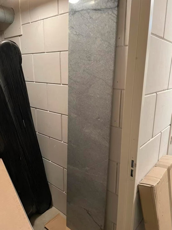 Image 1 of Plateau en marbre massif de luxe 218 x 47 cm