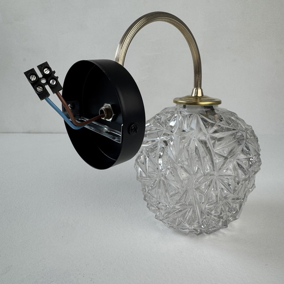 Image 1 of COPPIA DI APPLIQUES VINTAGE IN VETRO STAMPATO