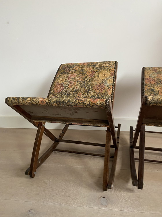 Image 1 of Tabourets vintage français - deux pièces