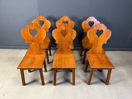 Image 1 of Vintage brutalist heart shaped chairs, 1960s