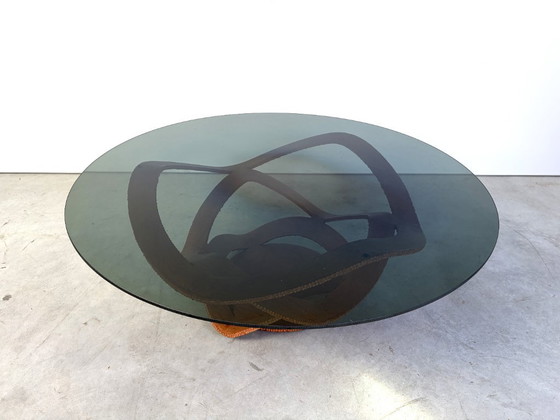 Stahl-Couchtisch von Maurice Barilone, 1980er Jahre – Roche Bobois, Couchtische, Glas, Metall (photo 7 of 9)