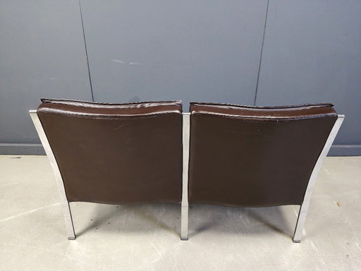 Leather sofa by Preben Fabricius and Jorgen Kastholm for Walter Knoll, 1960