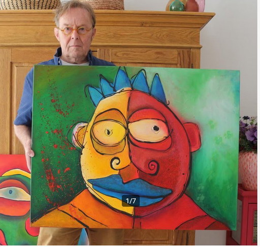 Peinture ancienne "L'évêque sanglant
