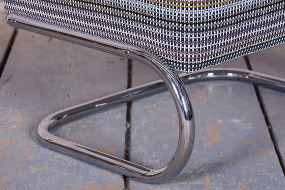 Restored Bauhaus Armchair With Stool, By W. Gispen, Mücke-Melder, Czech, 1930s – Textile, Wood (photo 16 of 19)