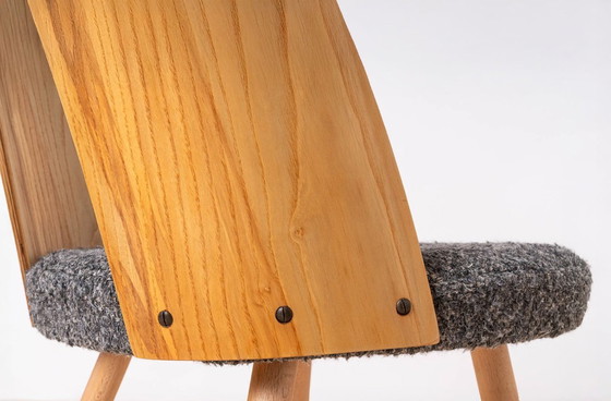 Image 1 of Dining Table with Set of 4 Dining Chairs by Antonin Šuman, Reupholstered, Czechoslovakia, 1960s