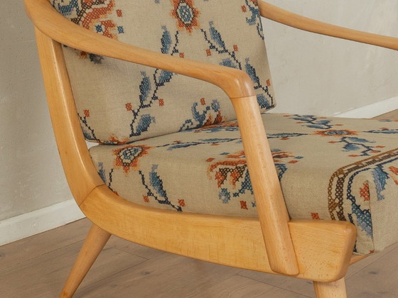 Image 1 of Fauteuil met bloemenpatroon, 1950