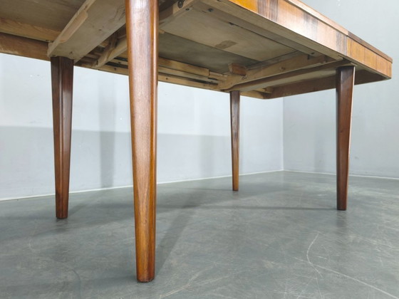 Image 1 of Mid Century Extendable Dining Table UP Zavody 1950s Walnut Veneer