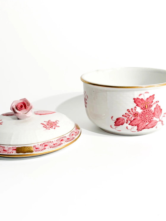 Zuccheriera in Porcellana Herend Apponyi Pink anni '50 – Stoviglie (photo 7 of 10)