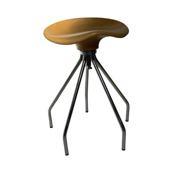 Image 1 of Pepe Cortes - Amat Jamaica - Sgabello vintage industriale - Seduta in legno