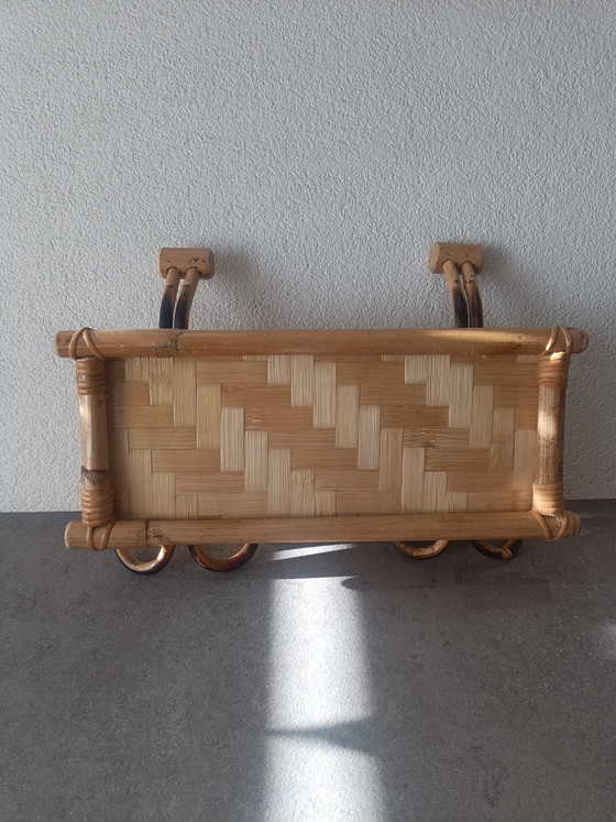 Appendiabiti da parete vintage in bambù e rattan con doppi ganci – Bamboo (photo 4 of 7)