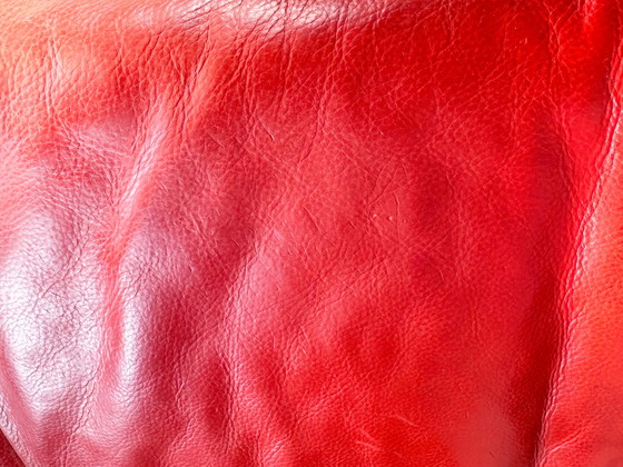 Image 1 of Original Rolf Benz Corner Sofa Dono 6100 Couch Design Sofa Leather Red