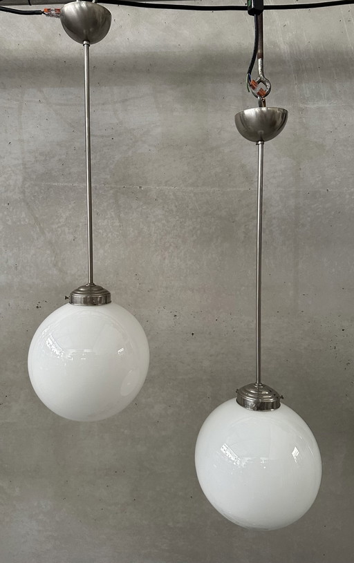 8 lámparas colgantes Art Déco