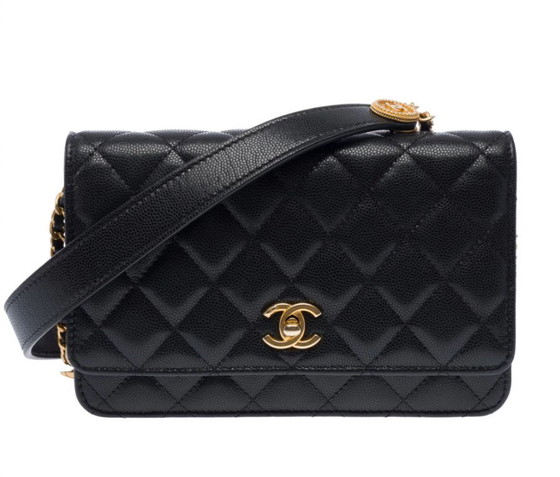 Image 1 of Sac CHANEL Wallet on Chain en Cuir Noir - 103397