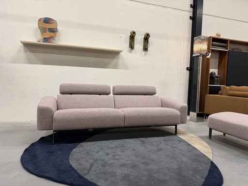 Harvink Custom 3,5 Zits bank met Hocker oud Roze