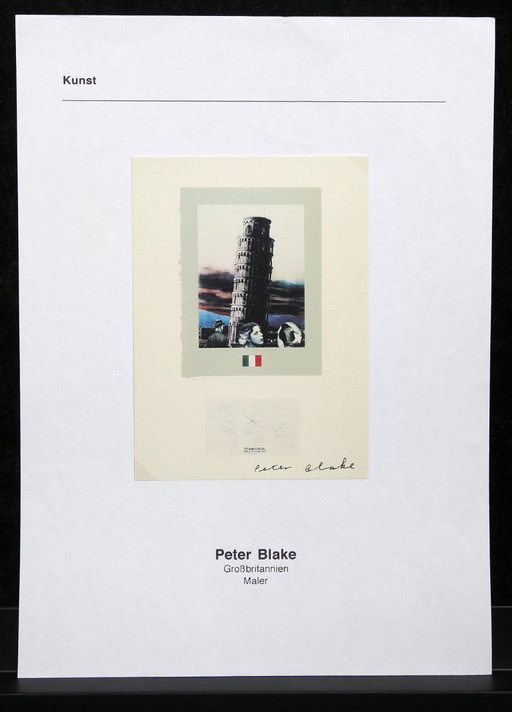 Blake, Peter - Marcel Duchamp's World Tour Nr. 2 - PK - handsigniert