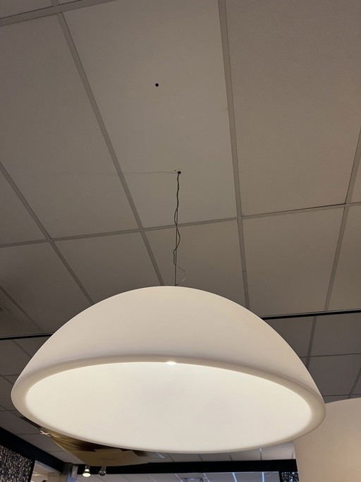 Lámpara colgante Kayradome de plástico blanco