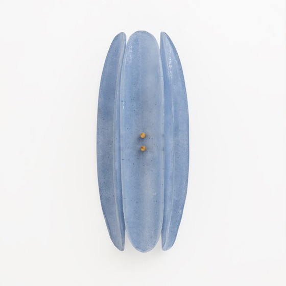 Image 1 of Coppia di appliques in vetro di Murano in stile Fontana Arte, metà del secolo scorso