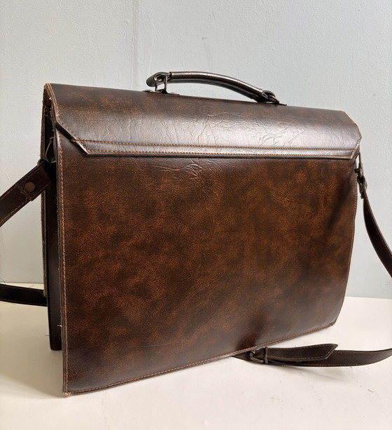 Image 1 of Borsa da lavoro in pelle vintage in ottime condizioni